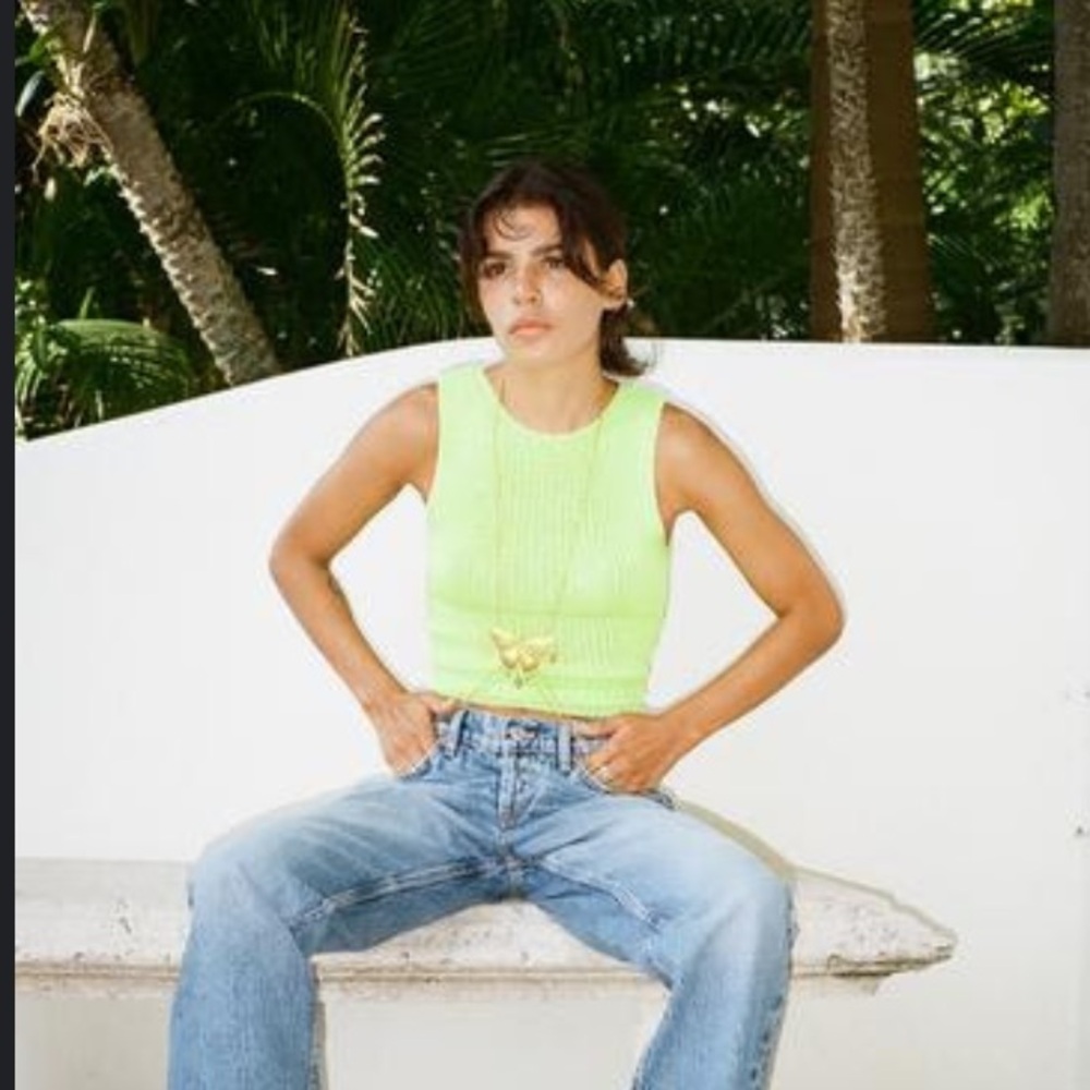 NWT Zara Green Knit Top